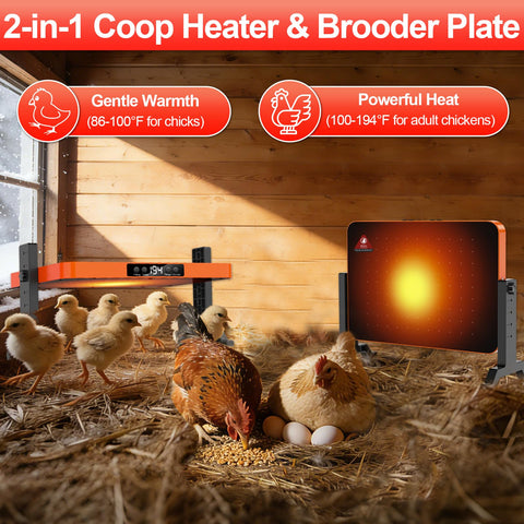 SUMLGT brooder heater with 360 degree angle for flexible placement