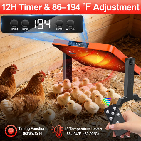Adjustable height on SUMLGT brooder heater for growing chicks