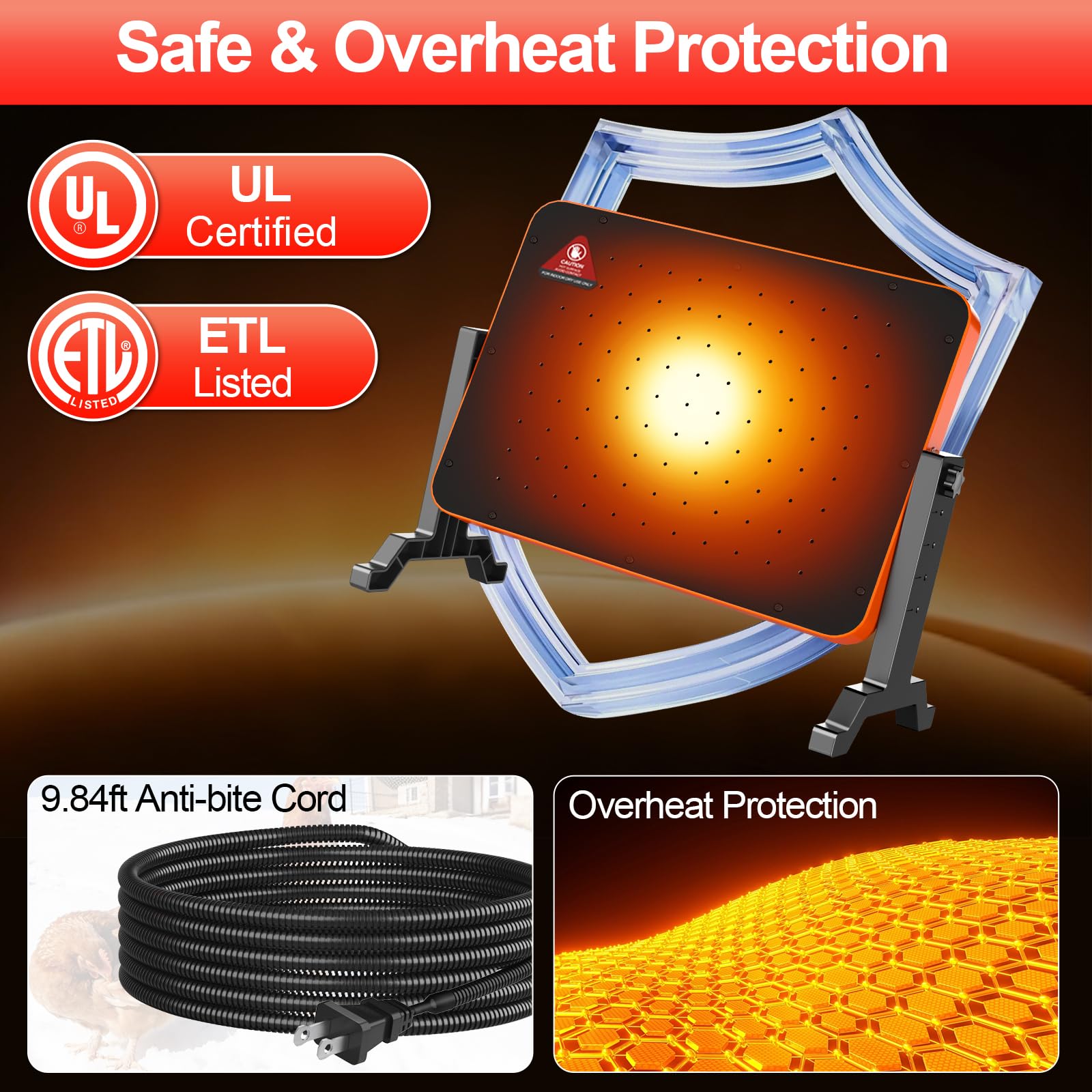 Remote control used to adjust SUMLGT heat in a coop