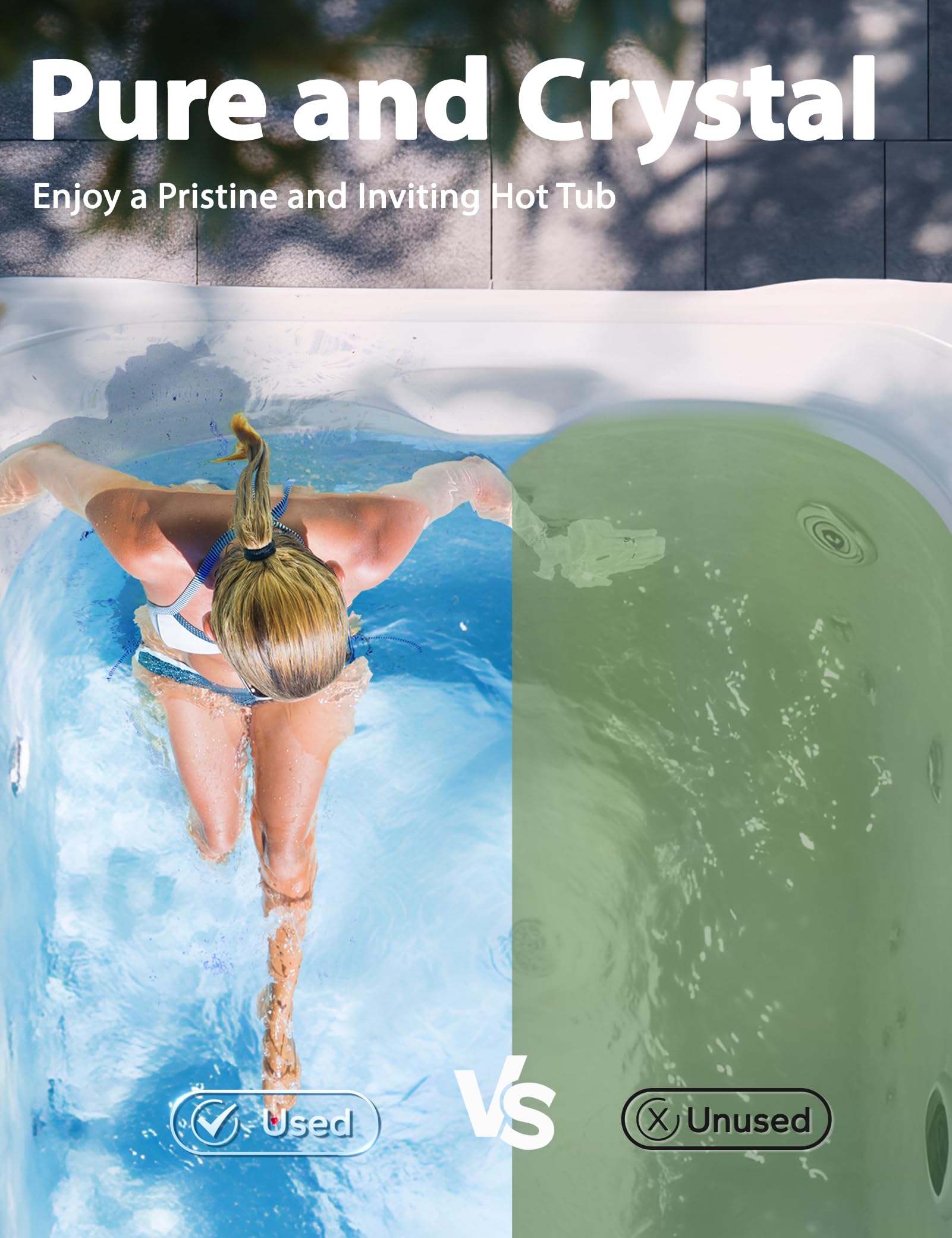 SUMMERBUDDY Spa Clarifier works with all hot tub types and models.