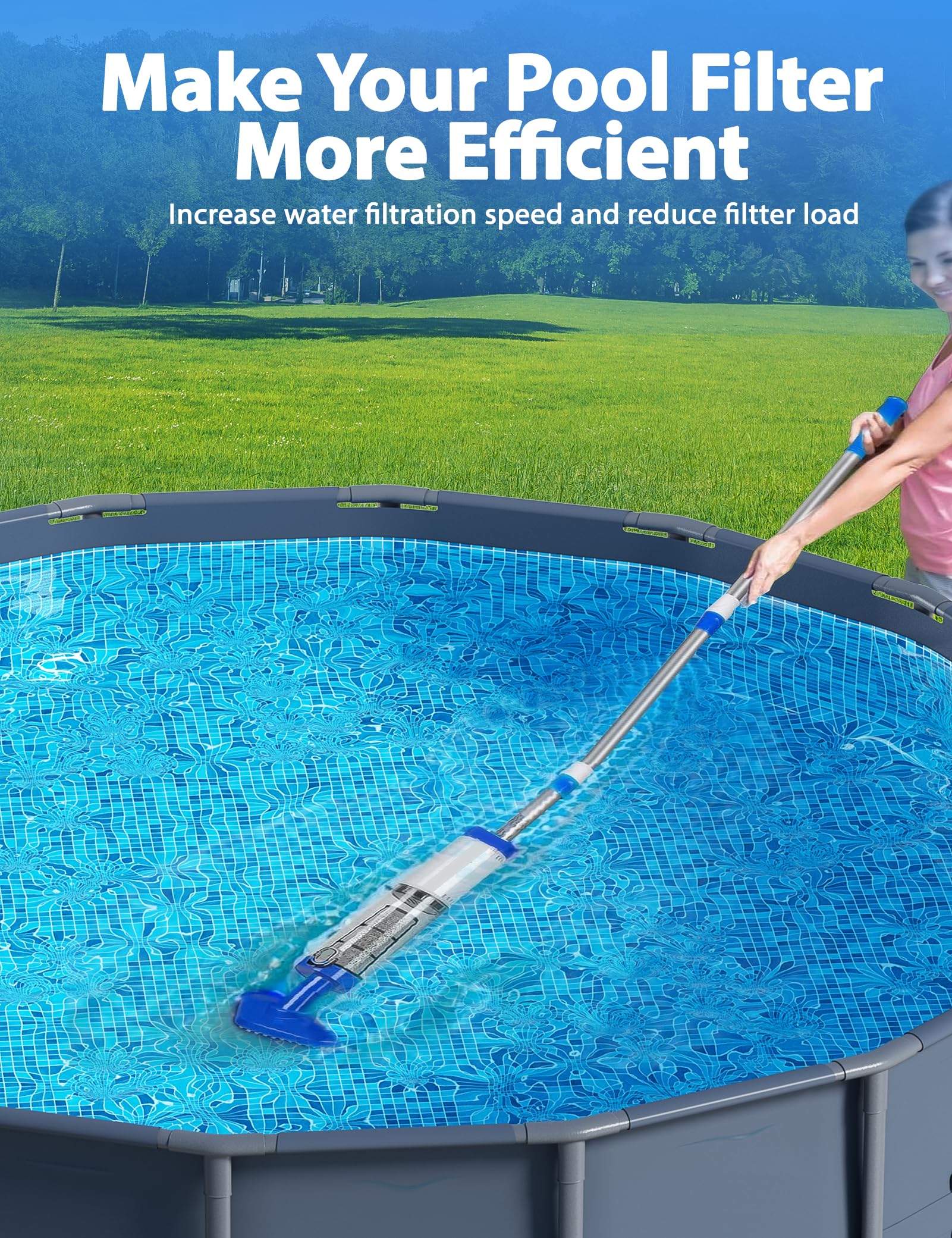 SUMMERBUDDY flocculant water clear after treatment demonstrates clarity