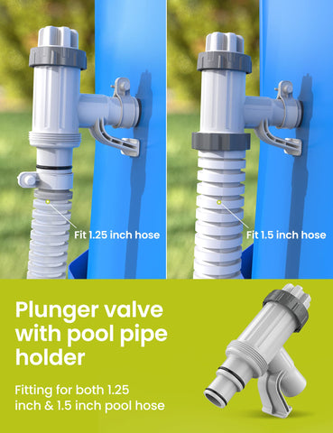 SUMMERBUDDY pool hose adapter compatible with Intex systems for easy retrofits.