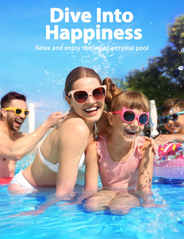 SUMMERBUDDY Pool Phosphate Remover bubbles on surface indicating ongoing treatment.