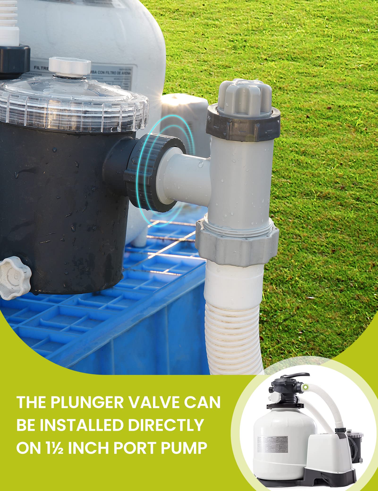 SUMMERBUDDY pump compatibility graphic showing easy integration with common pumps