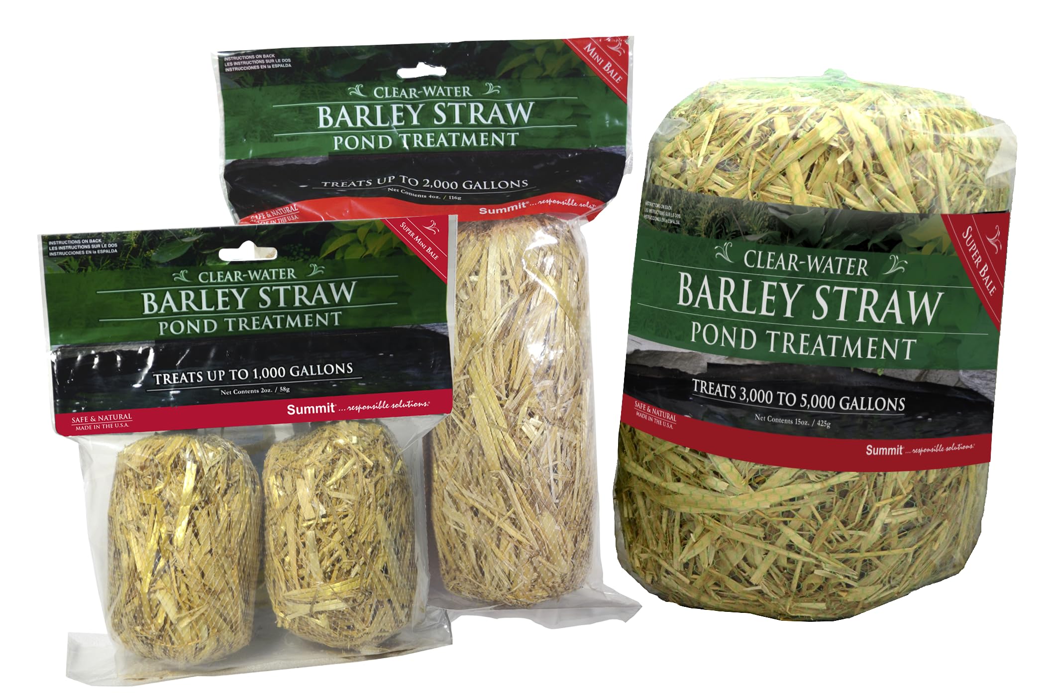 Summit barley straw pond clarifier bale ready for use.