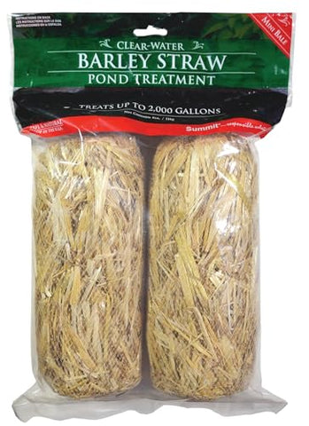 Summit Clear-Water barley straw bales pack side view highlights two-bale value for up to 1000 gallons