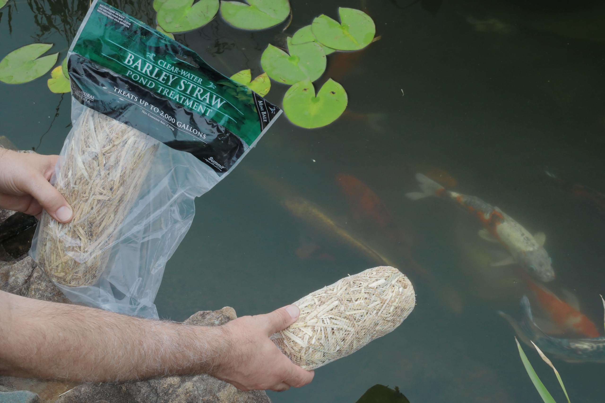 Summit Clear-Water pond clarifier setup shows practical use in ponds and fountains