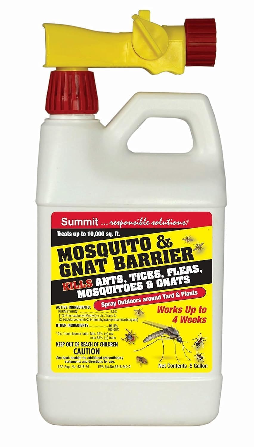 Summit Mosquito Barrier hose-end sprayer for outdoor pest control and deck spraying.