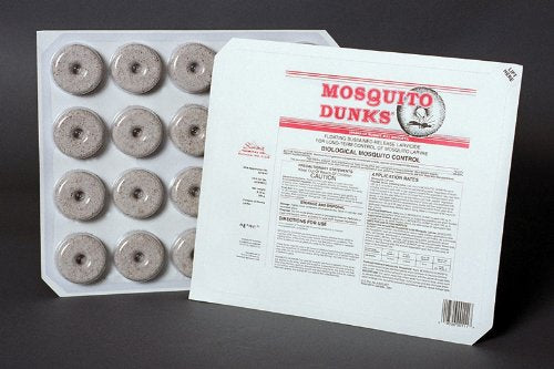 Summit Mosquito Dunk Tablet provides 100 sq ft coverage per dunk for outdoor spaces.