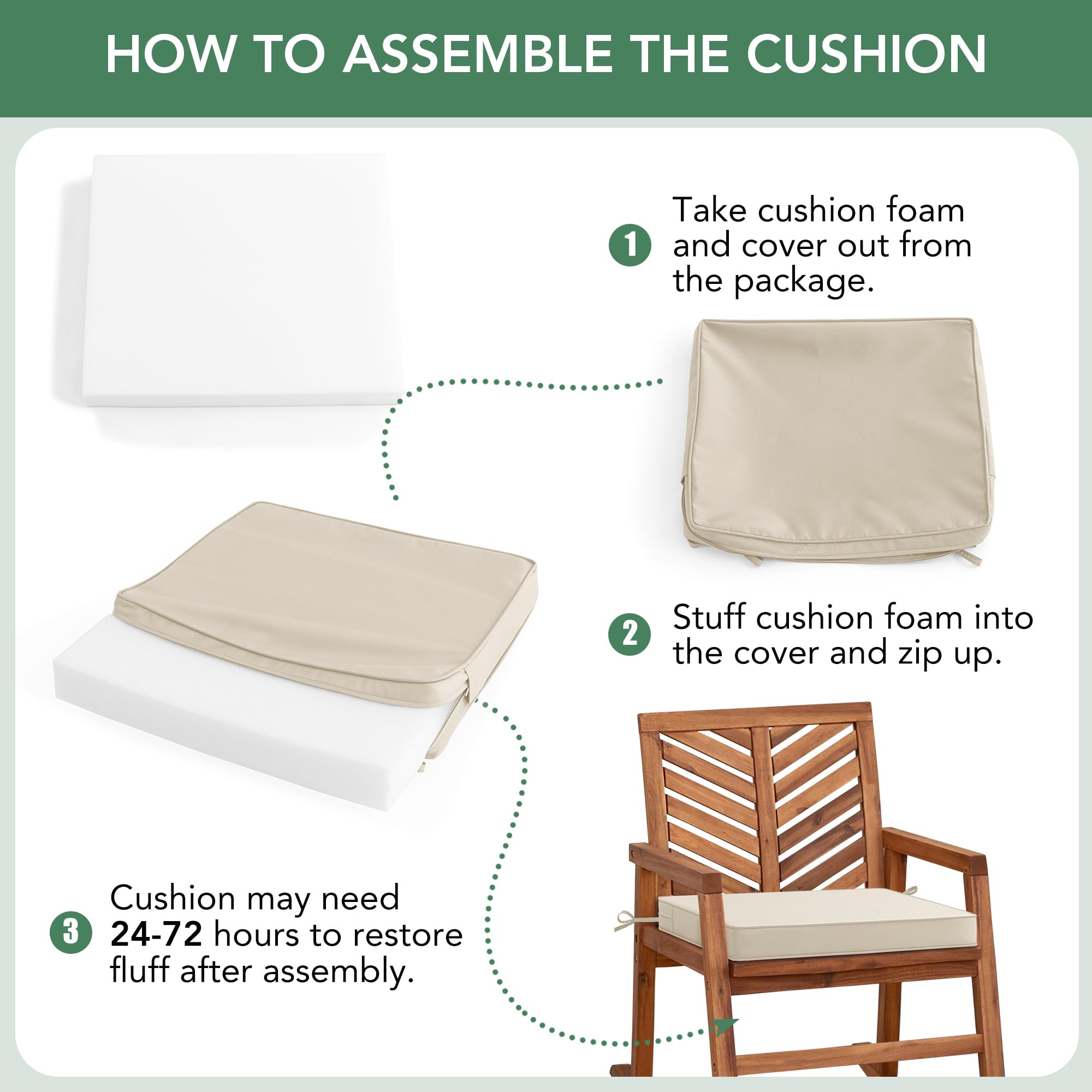 Summsun all-weather cushions shown in outdoor use on a patio.
