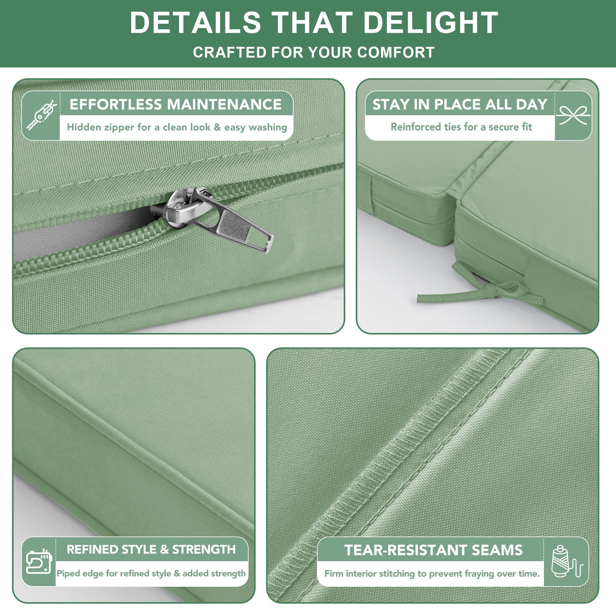 Summsun Chaise Lounge Cushions seven color options to brighten outdoor spaces.