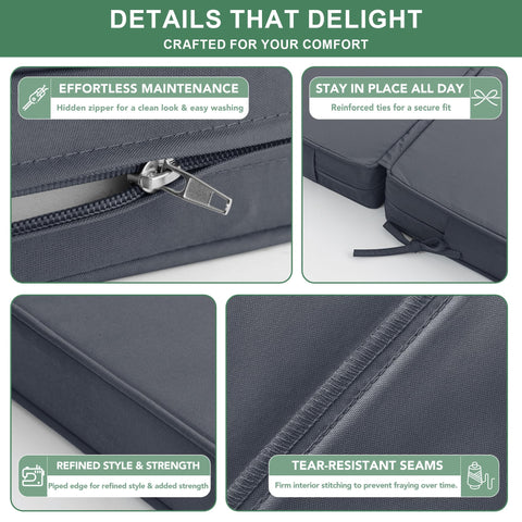 Summsun cushions arrive compressed for quick, tool-free setup.