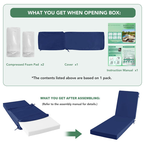 Summsun easy-assembly cushions require no tools