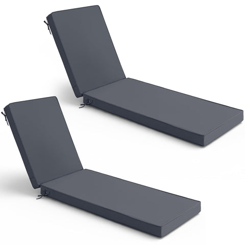 Summsun chaise lounge cushions dark grey for poolside comfort.