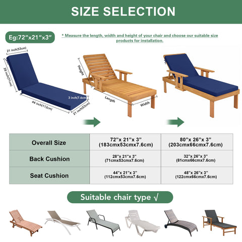 Summsun chaise lounge cushions removable covers enable easy cleaning