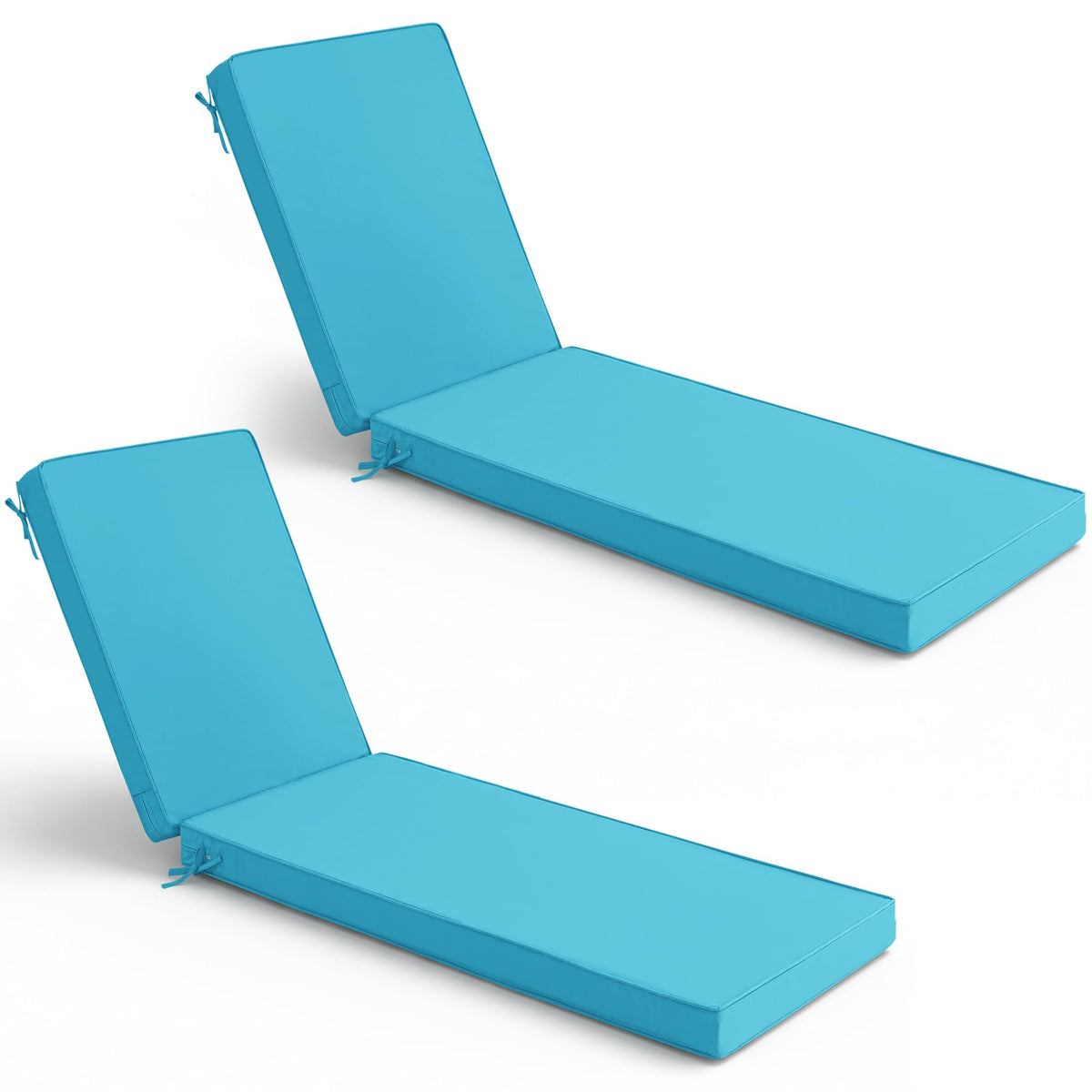Summsun chaise lounge cushions teal set, poolside comfort and quick-drying performance.