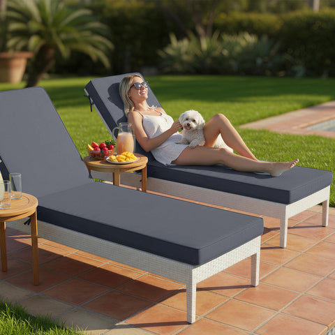 Summsun chaise lounge cushions waterproof deck fabric resist spills outdoors.