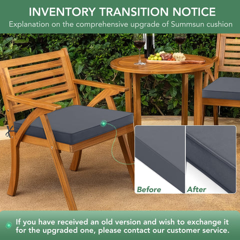 Summsun cushions are family-friendly for gatherings and outdoor dining.