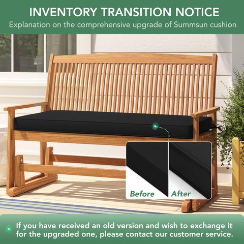 Summsun garden bench cushion adds comfort and style to spaces.