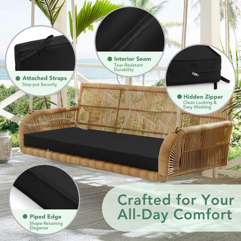 Summsun non-slip bottom prevents cushion from shifting on furniture.