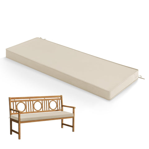 Summsun outdoor bench cushion 48x18 beige for comfortable porch seating and garden benches.
