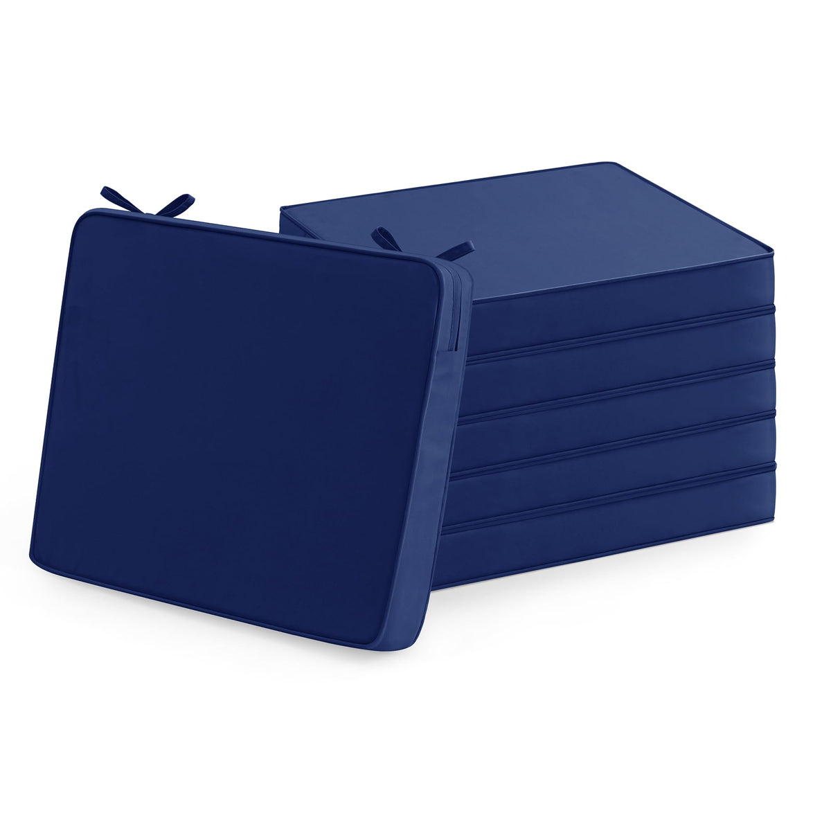 Summsun navy outdoor chair cushions with waterproof fabric for all-weather use.