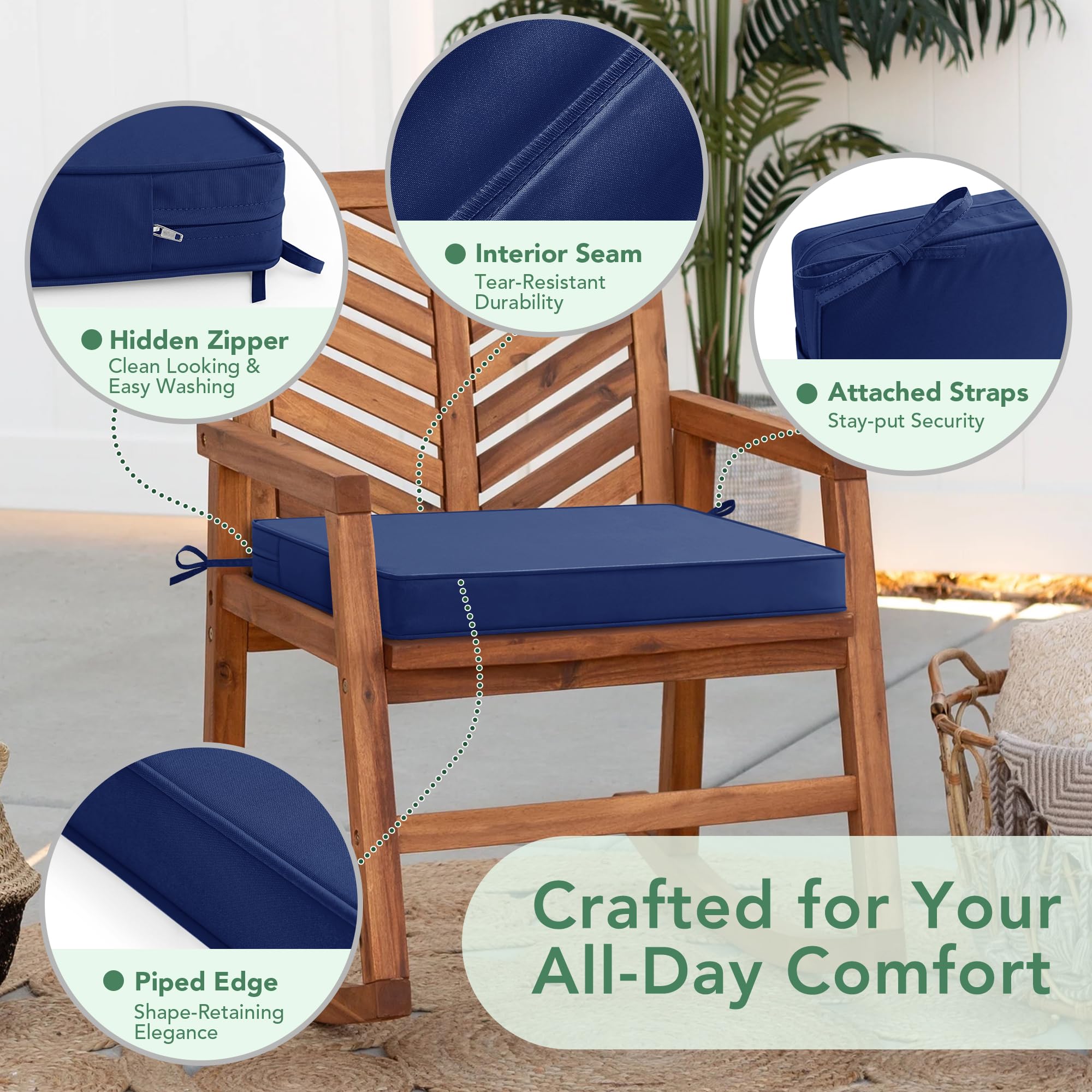 Summsun cushions keep foam dry with waterproof coating