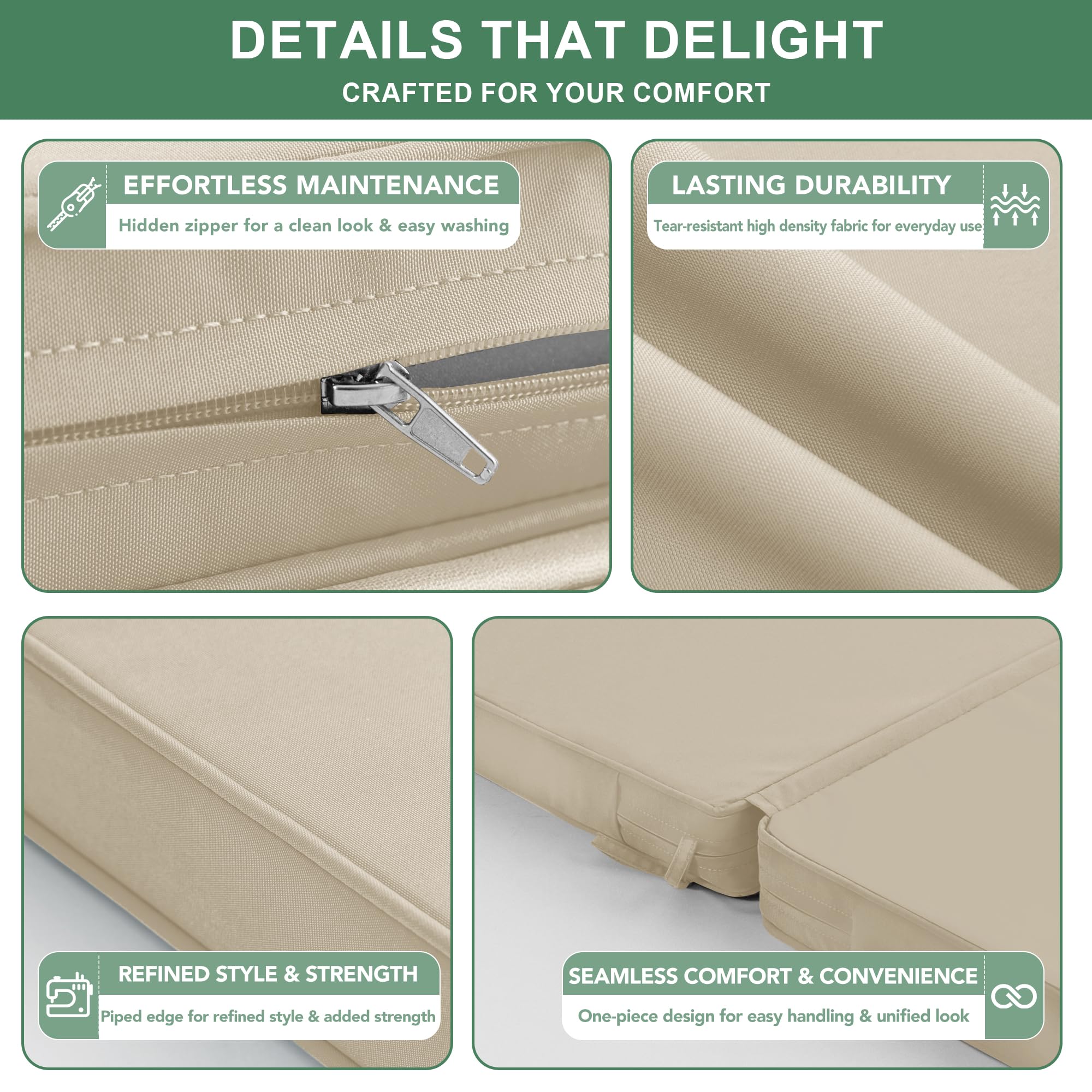 Summsun dual-layer fabric resists light rain for quick outdoor use.