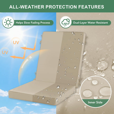 Summsun non-slip bottom stabilizes cushions on patio chairs.