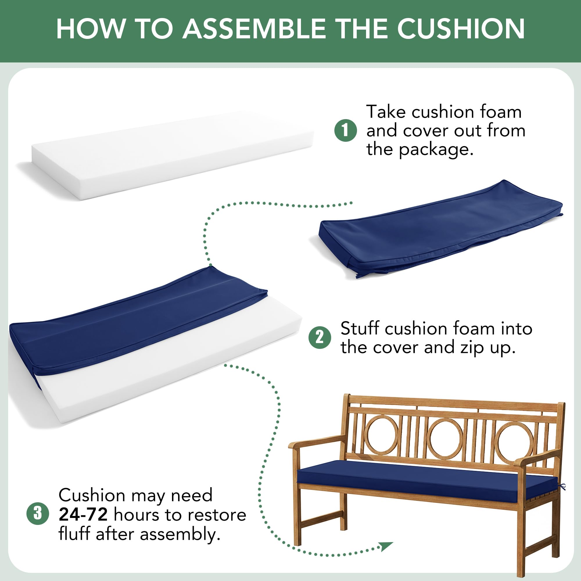 Summsun cushion packaging expands within 1–3 days after unboxing.