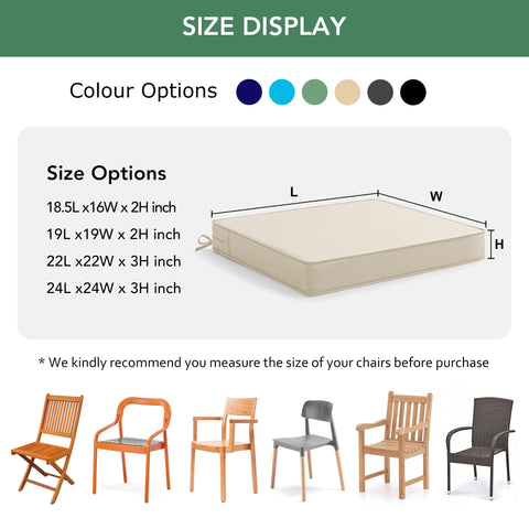 Summsun patio dining chairs with beige cushions for versatile seating.