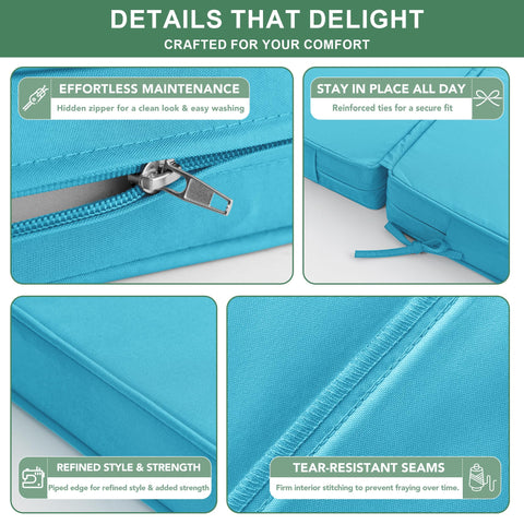 Summsun teal chaise cushions withstand sun and moisture