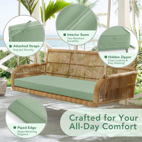 Summsun removable cover, machine washable for easy outdoor cushion care.