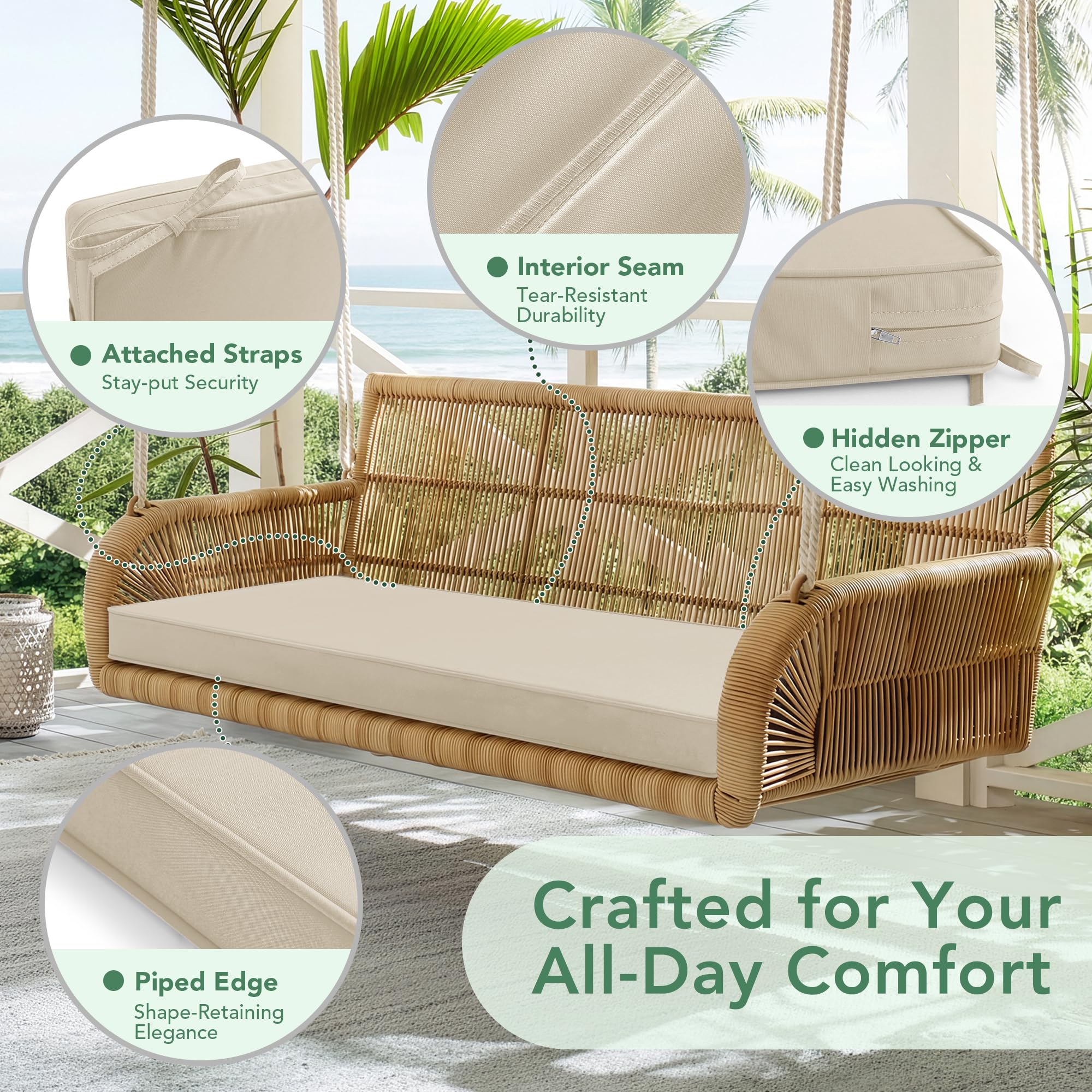 Summsun removable cover is machine washable for easy cleaning and maintenance.