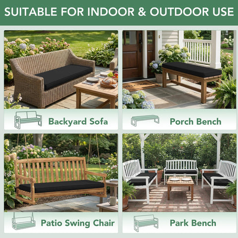 Summsun weatherproof fabric resists rain and sun exposure.