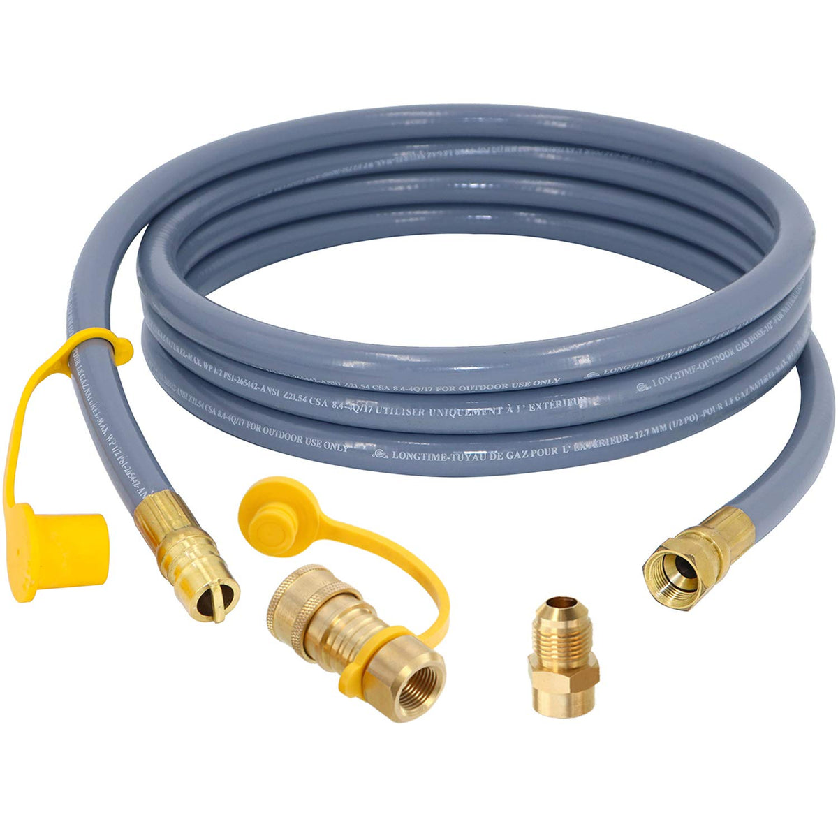 SUMNEW natural gas hose with quick disconnect for easy patio grill setup