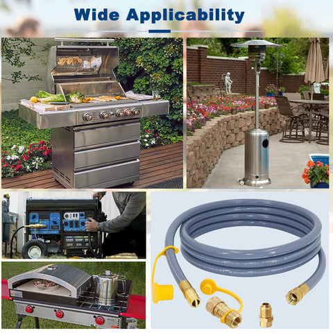 SUMNEW 12ft hose offers flexible reach for grills and ovens