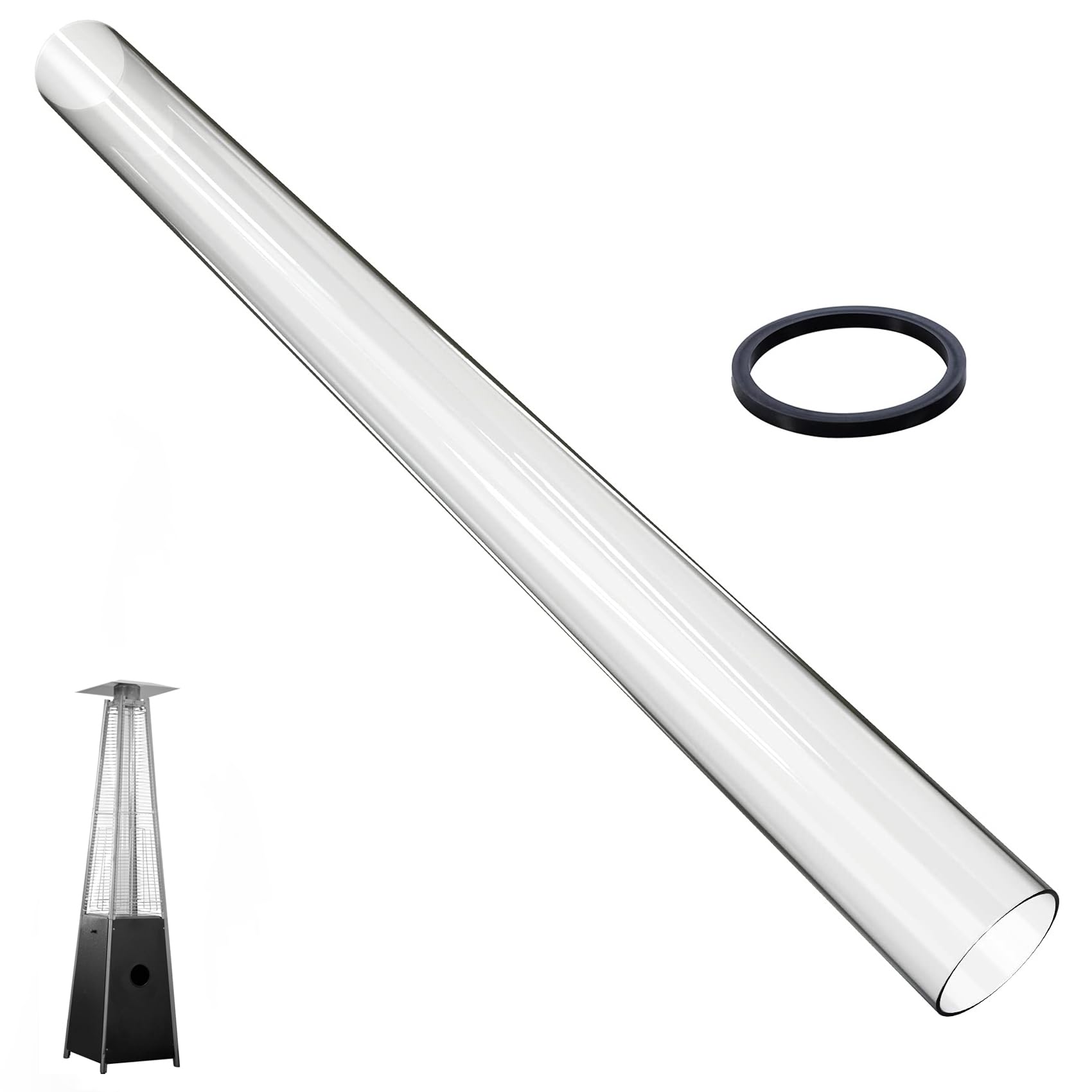 SUMNEW patio heater glass tube 49.5-inch height for steady outdoor warmth