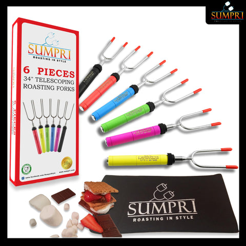 SUMPRI rust-resistant camping skewers stay durable under campfire heat.