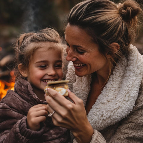 SUMPRI Smores sticks telescoping design extends roasting reach.