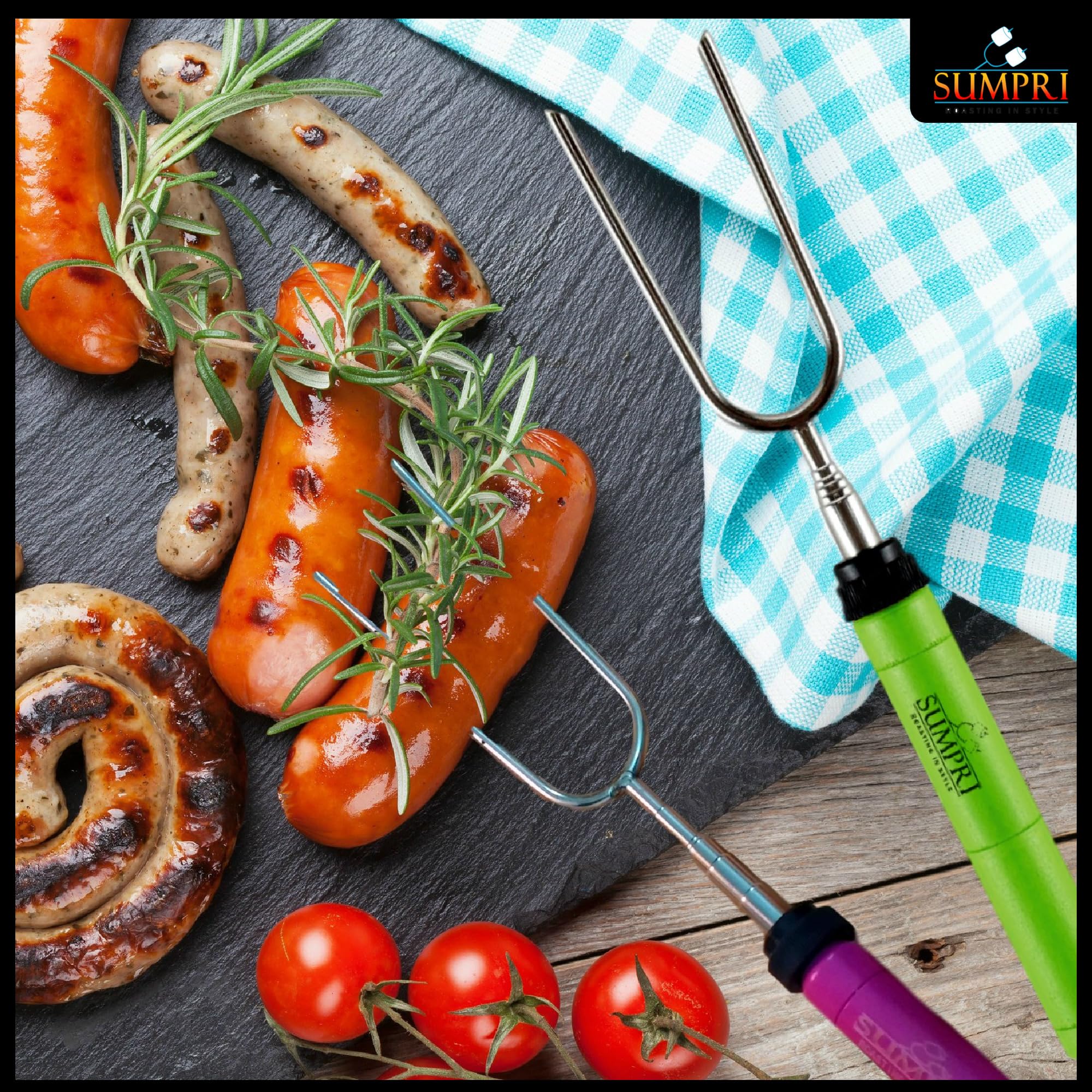 SUMPRI stainless steel, non-toxic materials provide rust-resistant camping gear.