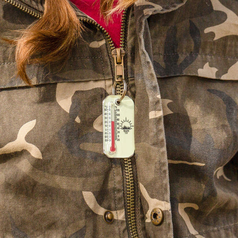 Sun Company LumaZip back view with wind chill chart for quick reference.