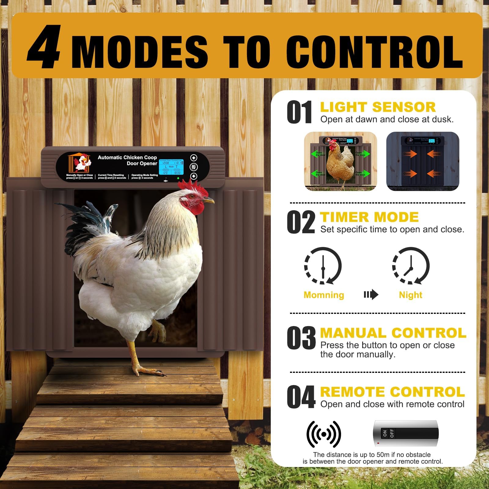 Sun Energise extra-large opening enables larger chickens to enter with ease