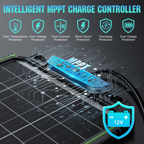 Sun Energise MPPT controller compact unit optimizing charging efficiency.