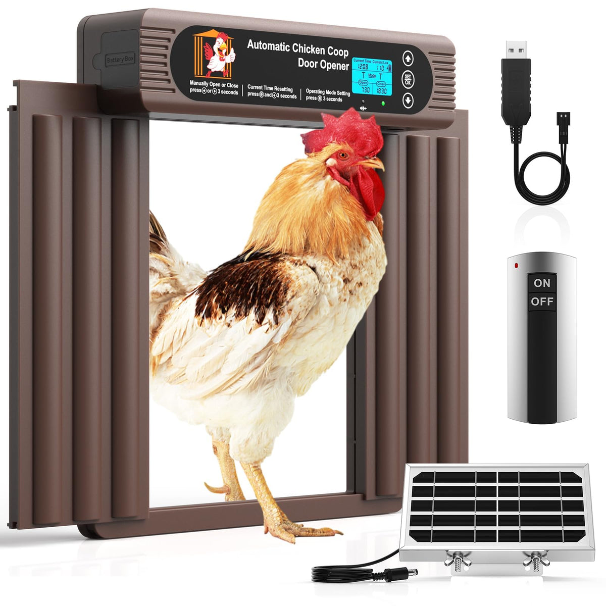 Sun Energise solar-powered coop door opens automatically for stress-free mornings