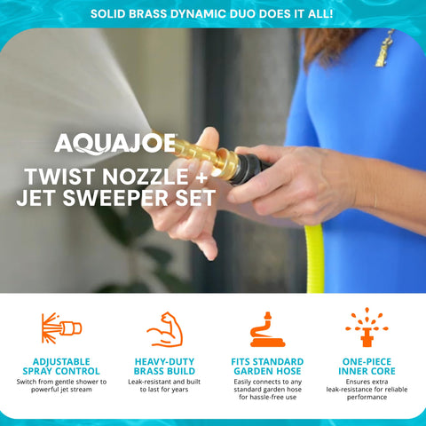 Sun Joe Aqua Joe SJI-4BHNC jet-sweeper nozzle delivering high-pressure cleaning power