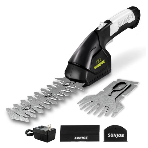 Sun Joe HJ604C 2-in-1 design enables quick grass edging and hedge trimming.