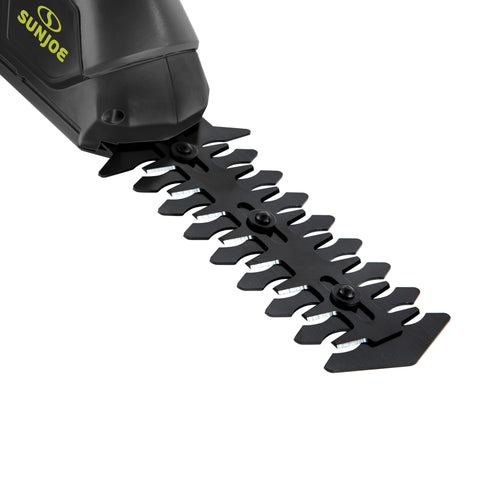 Sun Joe HJ604C included wall charger ensures easy recharges.