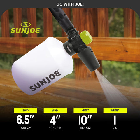 Front-angle view shows compact, ergonomic design of Sun Joe SPX-FC26