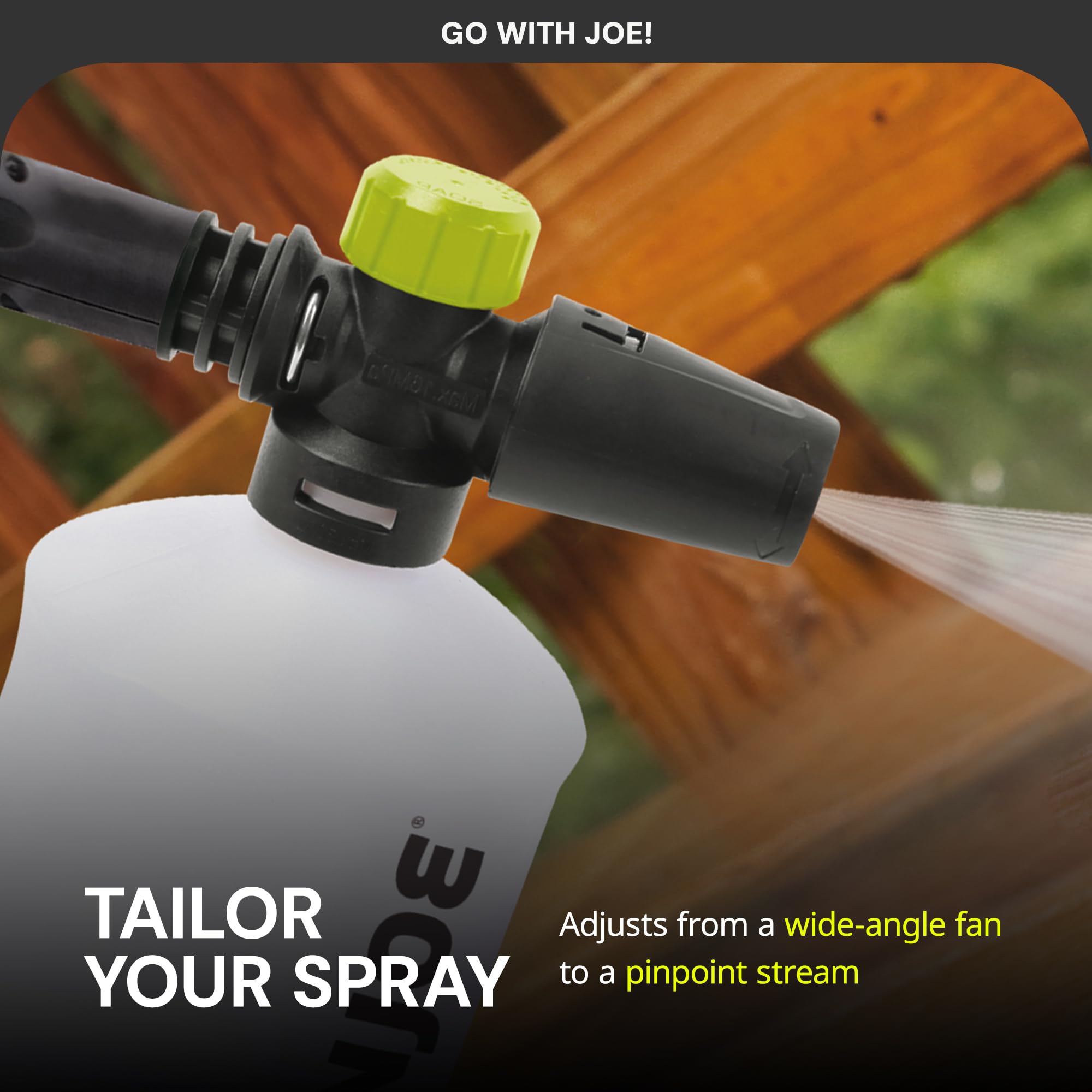 Included adapters make quick setup for efficient foaming tasks